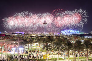 Fireworks Display during UAE National Day and the Golden Jubilee Celebrations